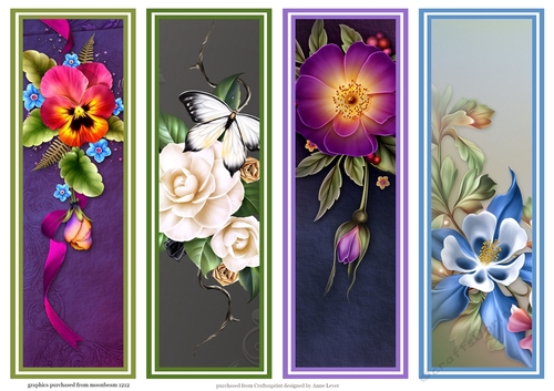 Beautiful Floral Bookmarks Sheet 5