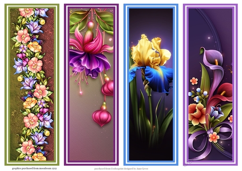 Beautiful Floral Bookmarks Sheet 6