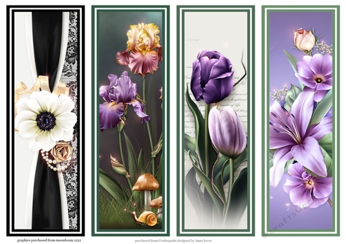 Beautiful Floral Bookmarks Sheet 8