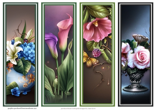 Beautiful Floral Bookmarks Sheet 9