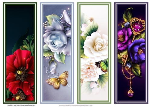 Beautiful Floral Bookmarks Sheet 11