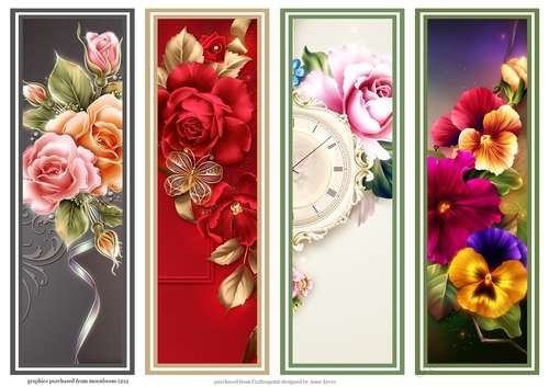Beautiful Floral Bookmarks Sheet 13