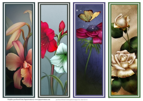 Gorgeous Floral Bookmarks Sheet 1