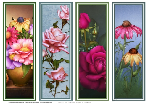 Gorgeous Floral Bookmarks Sheet 4