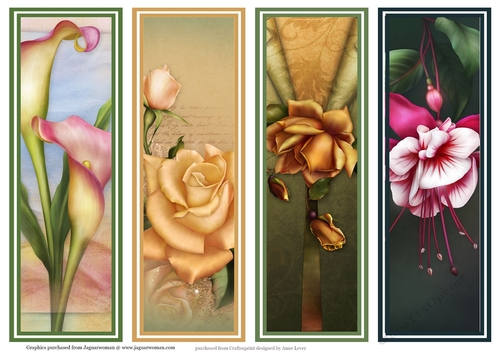 Gorgeous Floral Bookmarks Sheet 6