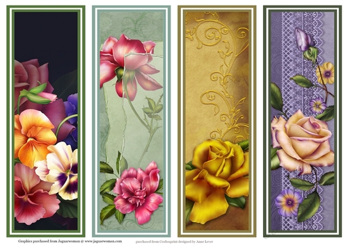 Gorgeous Floral Bookmarks Sheet 7