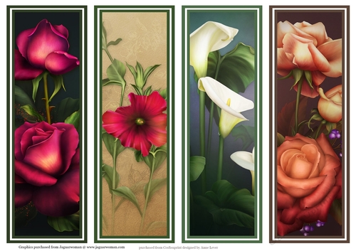 Gorgeous Floral Bookmarks Sheet 11