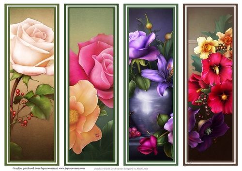 Gorgeous Floral Bookmarks Sheet 12