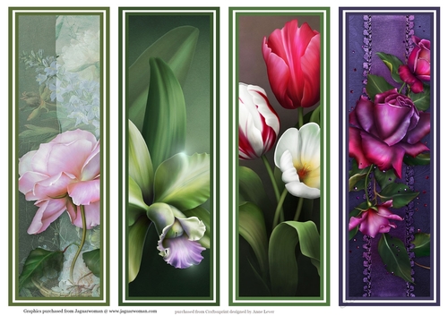 Gorgeous Floral Bookmarks Sheet 13