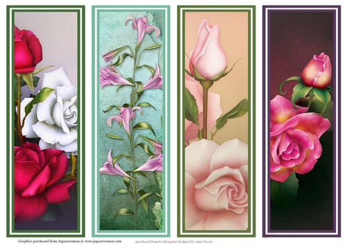 Gorgeous Floral Bookmarks Sheet 14