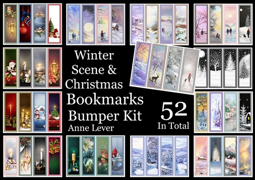 Winter Scene & Christmas Bookmarks Bumper Kit