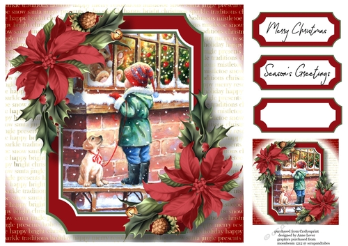 Gorgeous Vintage Christmas - Puppy & Toyshop 8x8