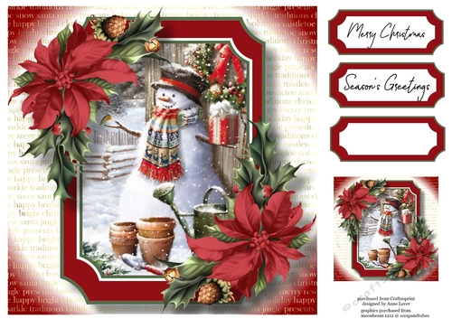 Gorgeous Vintage Christmas - The Snowman 8x8