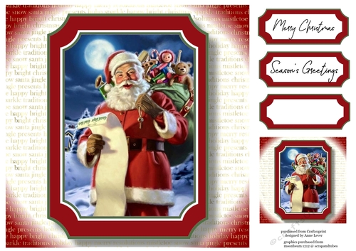 Gorgeous Vintage Christmas NO FLOWERS - Jolly Father Christmas