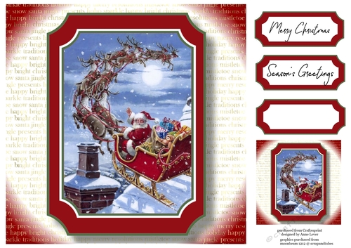 Gorgeous Vintage Christmas NO FLOWERS - Santa & The Reindeer