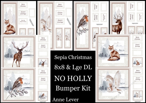 Sepia Christmas NO HOLLY Bumper kit