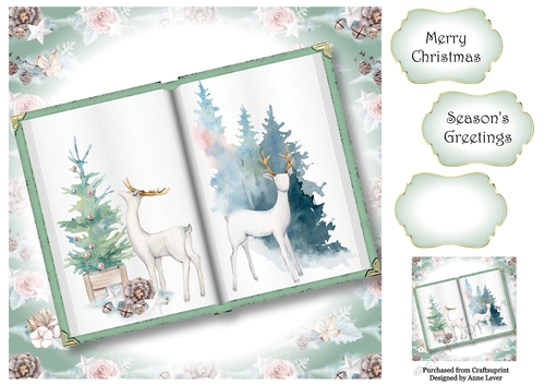 Open Book Christmas No Flowers - The White Stags