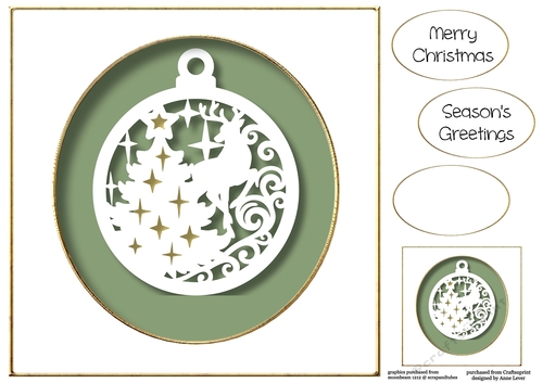 Faux Paper Cut Bauble 3 No Flowers
