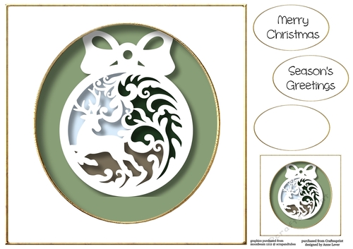 Faux Paper Cut Bauble 8 No Flowers
