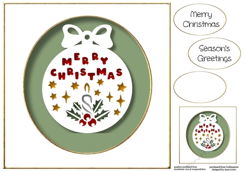 Faux Paper Cut Bauble 9 No Flowers