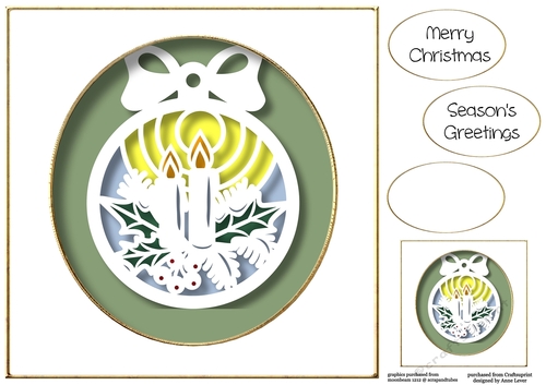 Faux Paper Cut Bauble 10 No Flowers