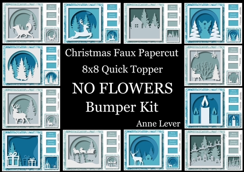 Christmas Faux Papercut No Flowers Bumper Kit