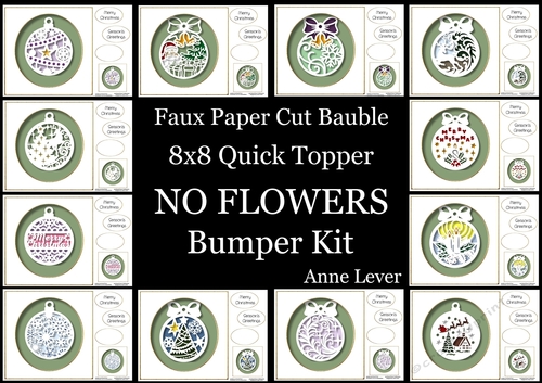 Faux Paper Cut Bauble No Flowers Bumper Kit