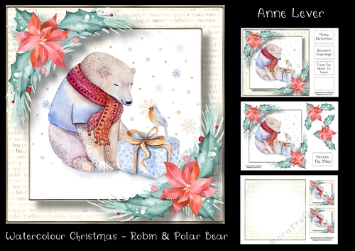 Watercolour Christmas - Robin & Polar Bear