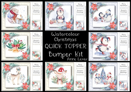 Watercolour Christmas QUICK TOPPER Bumper Kit