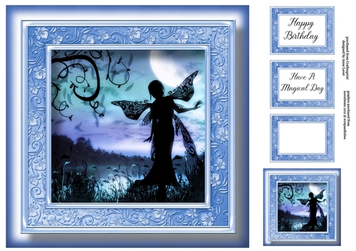 The Fairy Moon In Blue No Flowers