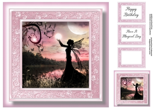The Fairy Moon In Pink No Flowers
