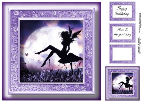 The Fairy Moon In Purple No Flowers