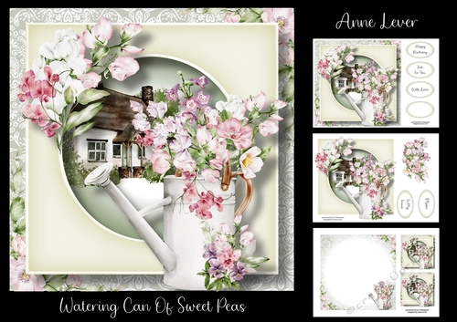 Watering Can Of Sweet Peas