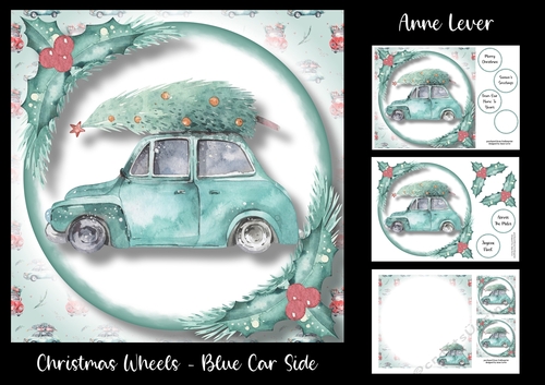 Christmas Wheels - Blue Car Side