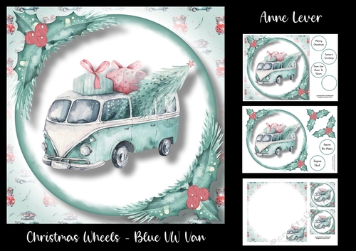 Christmas Wheels - Blue VW Van