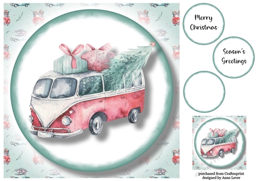 Christmas Wheels - Red VW Van No Holly