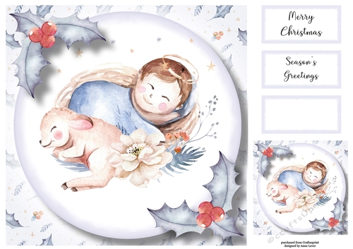 Soft Christmas - Baby Jesus & Lamb 8x8