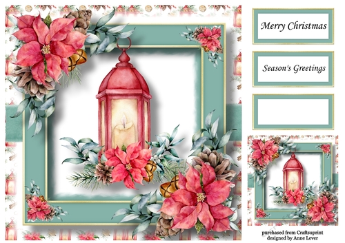 Gorgeous Christmas Lantern In Red 8x8