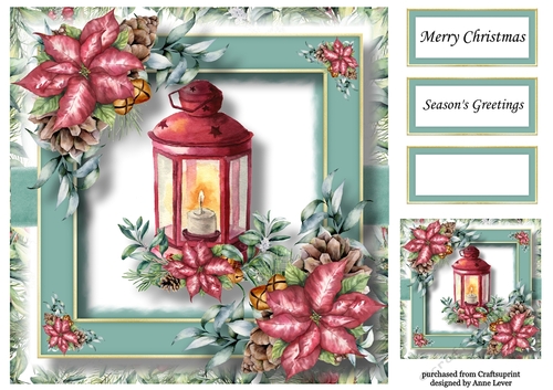 Gorgeous Christmas Lantern In Pink 8x8