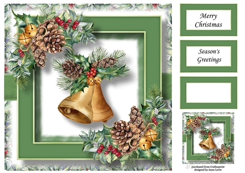 Gorgeous Christmas Bells 8x8