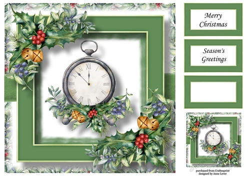 Gorgeous Christmas Clock 8x8