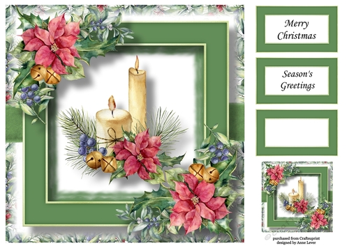 Gorgeous Christmas Candle 8x8