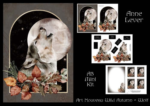 Art Nouveau Wild Autumn - Wolf