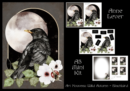 Art Nouveau Wild Autumn - Blackbird
