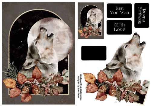 Art Nouveau Wild Autumn - Wolf A5
