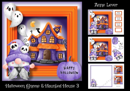 Halloween Gnome & Haunted House 3
