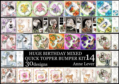 Huge Birthday Mixed QUICK TOPPER Bumper Kit 14
