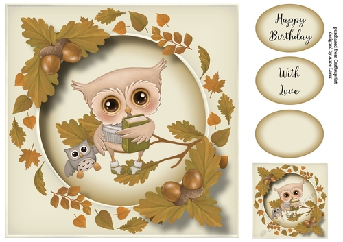 Cute Baby Owl - Bed Time Story 8x8