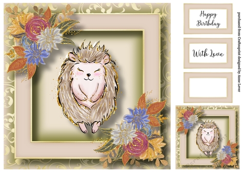 Autumn Flora & Fauna - Hedgehog 8x8