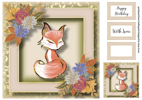 Autumn Flora & Fauna - Fox 8x8